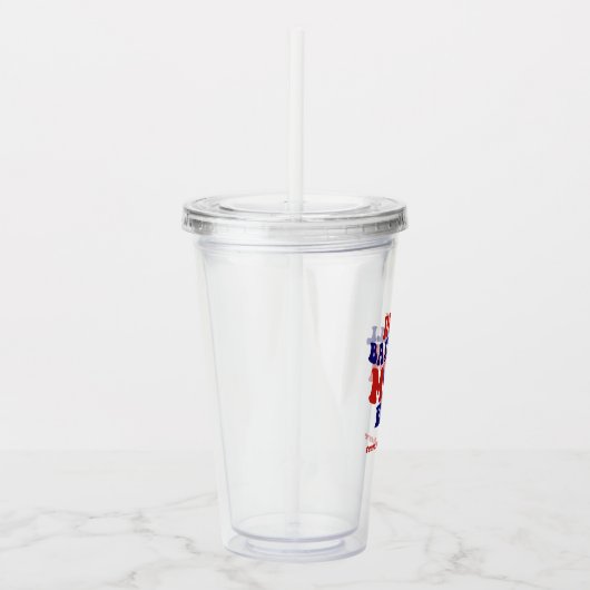 IN MIJN HONKBAL MOEDER ERA RETRO TEAM NAAM ACRYL DRINKBEKER (Rechts)