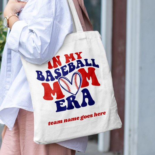 IN MIJN HONKBAL MOEDER ERA RETRO TEAM NAAM TOTE BAG