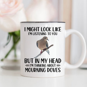 IN MIJN HOOFD DENK IK AAN TREURDUIVEN, Bird Tweekleurige Koffiemok