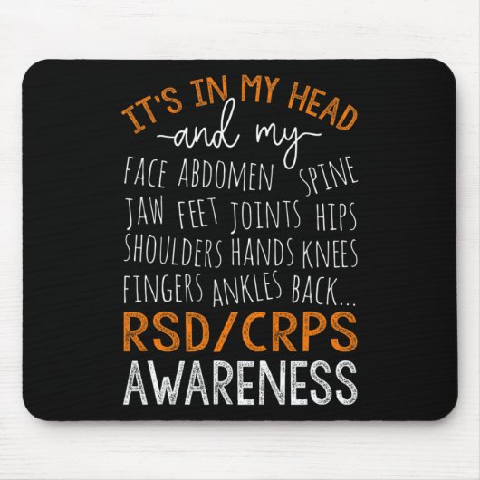 In mijn hoofd en mijn lichaam krijger RSD CRPS bew Muismat (Voorkant)