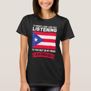 In mijn hoofd in Puerto Rico Puerto Ricaans T-shirt