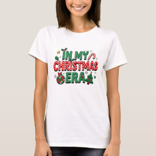 In mijn kerst tijdperk bijpassende vrolijke kerst t-shirt