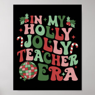 In Mijn Kerstmis Jolly Leraren Tijdperk Leraar Vib Poster