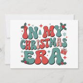 In mijn kerstperiode Schattigee groovy kerstmis Feestdagenkaart (Voorkant)