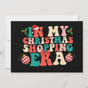 In mijn kerstshoppingtijdperk Groovy Vakantie Kaart