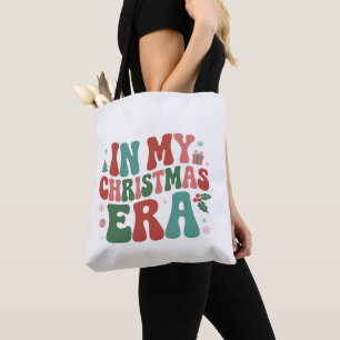 In mijn kersttijd Tijd leuk groovy Kerstvakantie Draagtas