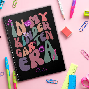 In Mijn Kleuterschool Era Retro Neon met Naam Notitieboek