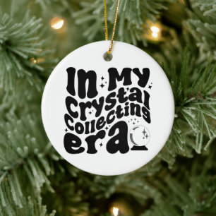 In mijn kristallen verzameltijdperk Groovy Retro G Keramisch Ornament