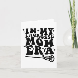 In mijn Lacrosse Mom Era Groovy Retro Mama Moeders Kaart
