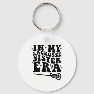In mijn Lacrosse zuster tijdperk Groovy Retro Spor Sleutelhanger