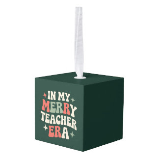 In mijn leerkracht tijdperk kleuter leven geschenk kubus ornament