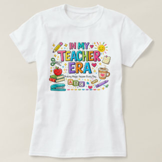In Mijn Leraarstijd Kleurrijk Leraarsshirt T-shirt