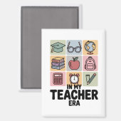 In mijn lerarentijd kleuterschool lerarenleven magneet (Voorkant / Achterkant)