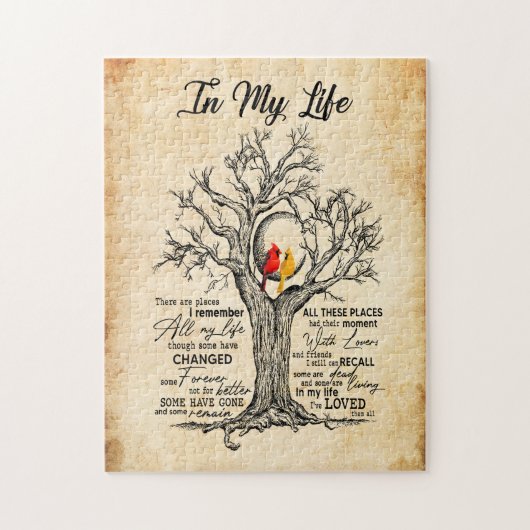 In mijn leven |Ik herinner me al mijn hele leven Legpuzzel (Verticaal)