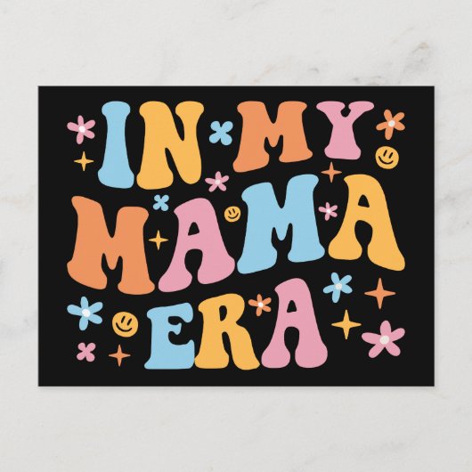 In mijn mama-tijdperk briefkaart (Voorkant)