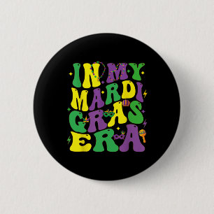 In mijn Mardi Gras tijdperk Carnaval vrouwen Manne Ronde Button 5,7 Cm