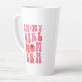 In Mijn Meisje Mam Era Retro Groovy Moederdag Latte Mok (Linkerhoek)
