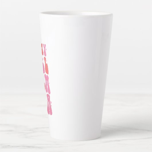 In Mijn Meisje Mam Era Retro Groovy Moederdag Latte Mok (Voorkant)