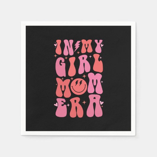 In Mijn Meisje Mam Era Retro Groovy Moederdag Servet (Voorkant)