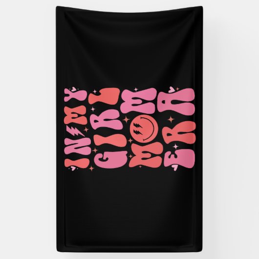 In Mijn Meisje Mam Era Retro Groovy Moederdag Spandoek (Verticaal)