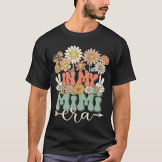 In Mijn Mimi Era Bloemrijke Hippie Groovy Retro Bi T-shirt