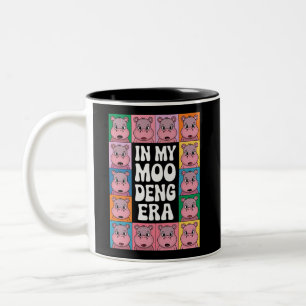 In Mijn Moo Deng Tijdperk Moo Deng Nijlpaard Liefh Tweekleurige Koffiemok