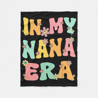 In mijn Nana Era Retro Groovy Nana Oma Moeders D Fleece Deken
