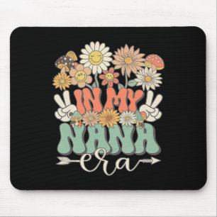 In mijn Nana tijdperk Floral Hippie Groovy Retro M Muismat