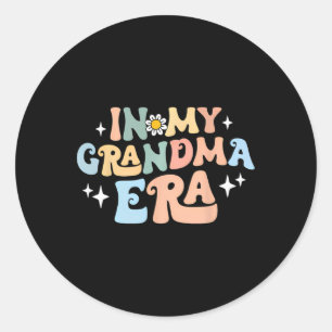 In mijn oma tijdperk grappig sarcastisch groovy re ronde sticker