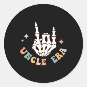 In Mijn Oom Era Minnaar Groovy Retro Papa Vaders D Ronde Sticker