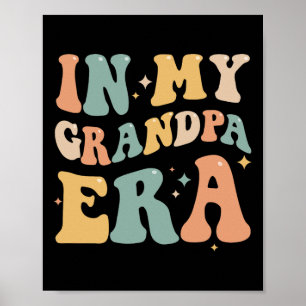 In mijn opa Era Lover Groovy Retro Papa Funny Fa Poster