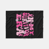 In mijn overlevende tijdperk roze lint borstkanker fleece deken (Voorkant (Horizontaal))