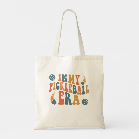 In mijn Pickleball tijdperk, Funny Paddleball Geze Tote Bag (Achterkant)