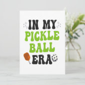 In mijn pickleBall tijdperk grappige groovy sport Kaart (Staand voorkant)