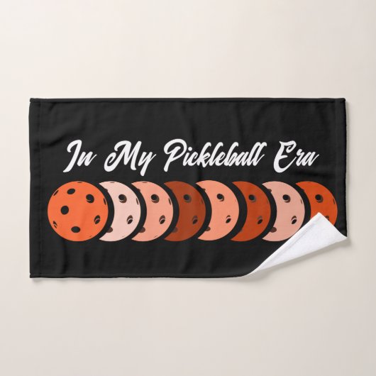 In mijn pickleball tijdperk - Oranje vibes ontwerp Handdoek (Handdoek)
