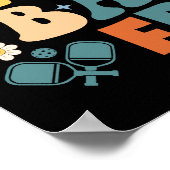 In mijn pickleball tijdperk retro groovy poster (Hoek)