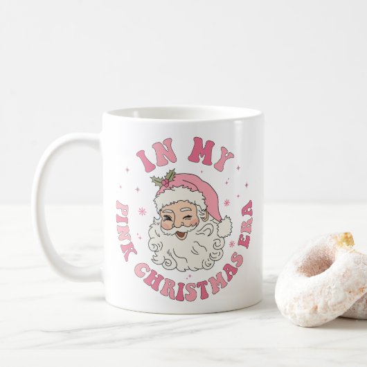 In mijn roze kerst tijdperk Mok (Met donut)