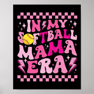 In Mijn Softball Mama Era Grappige Halloween Famil Poster