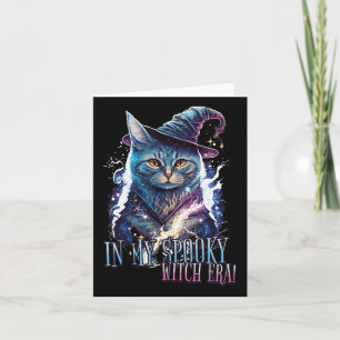 In mijn spookachtige heertijd Halloween-kattenkost Kaart