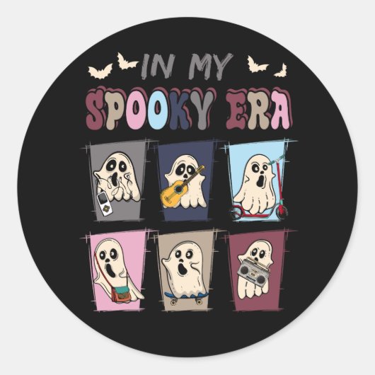 In mijn spookachtige tijdperk spookachtig seizoen ronde sticker (Voorkant)