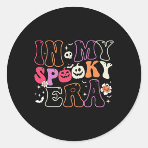 In Mijn Spooky Era Ghost Funny Women Mannen Kinder Ronde Sticker