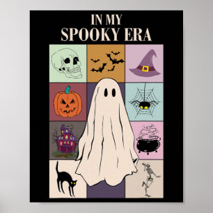 In Mijn Spooky Era Leuke Ghost Retro Halloween Tre Poster