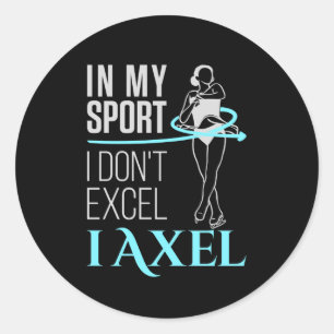 In mijn sport kunstschaatsen Axel vrouwen meisjes Ronde Sticker
