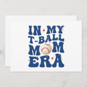 In mijn T-Ball Moeder Era T-shirt-Ball Moeder Moed Feestdagenkaart (Voorkant / Achterkant)