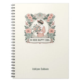 In mijn tijd bloemenkleurig  esthetisch Notitieboe Notitieboek