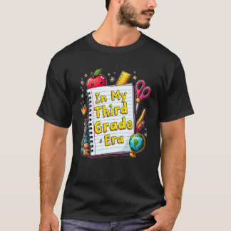 in mijn tijd op de derde klas juf kinderen 3e leer t-shirt