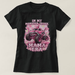 In Mijn Tijdperk Van Moeder Met Monstertruck Roze  T-shirt