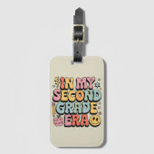 In mijn tweede klas tijdperk 2e klas leraar terug bagagelabel (Voorkant (verticaal))