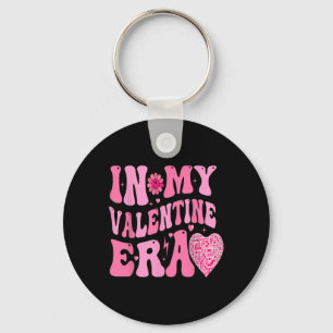 In Mijn Valentijn Tijdperk Schattige Valentijnsdag Sleutelhanger