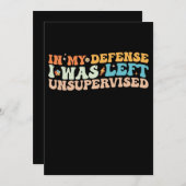 In mijn verdediging werd ik ongecontroleerd gelate kaart (Voorkant / Achterkant)